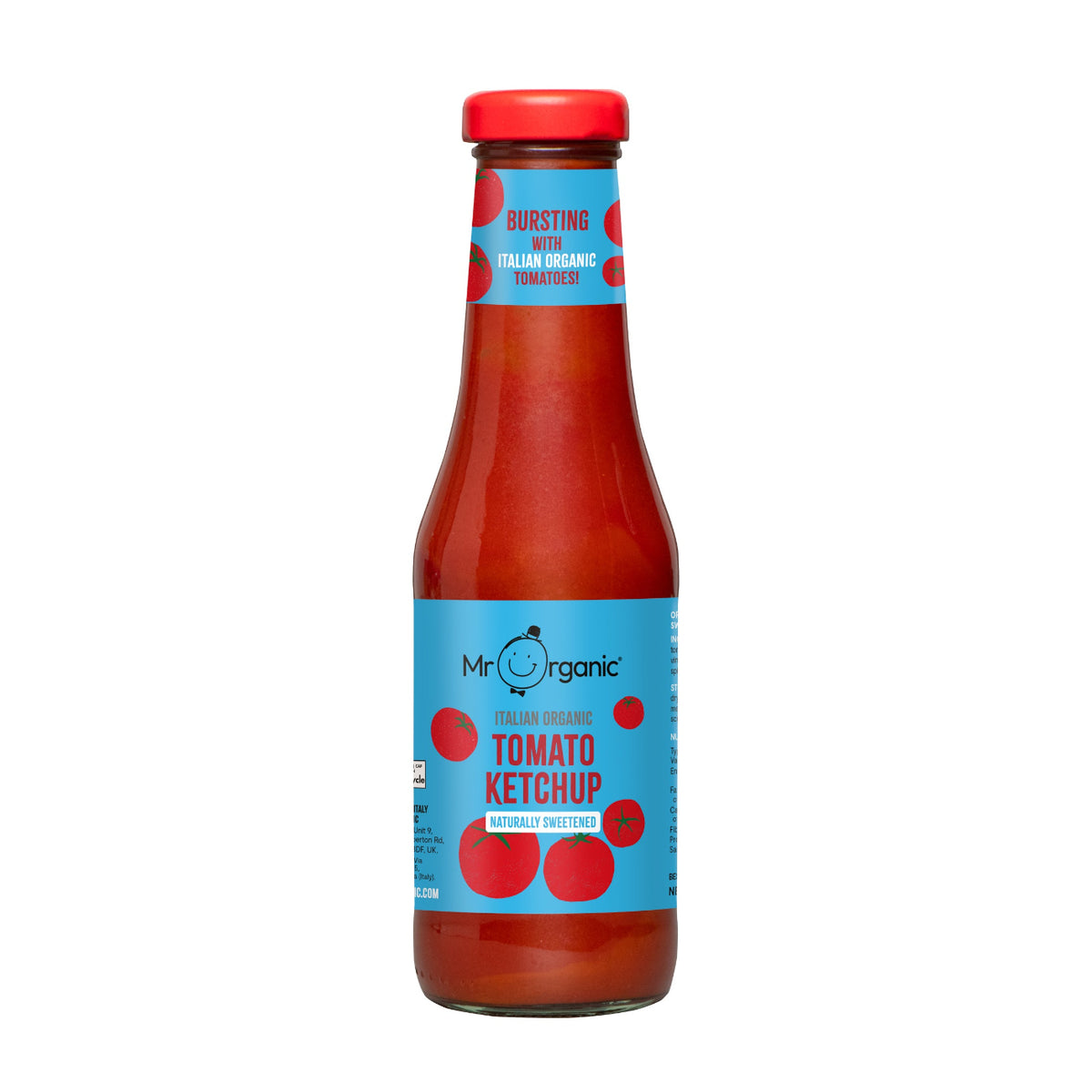 Mr Organic No Added Sugar Ketchup 480g front packaging
