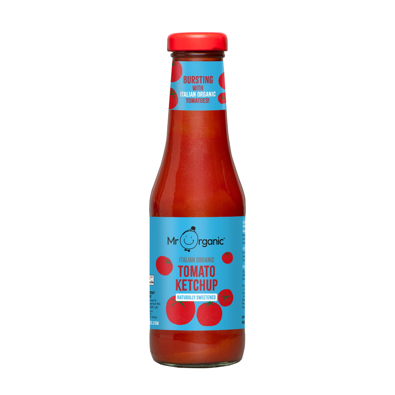 Mr Organic No Added Sugar Ketchup 480g front packaging