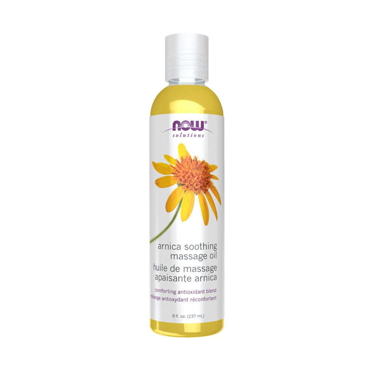 NOW Foods Arnica Soothing Massage Oil 237ml – Front Label