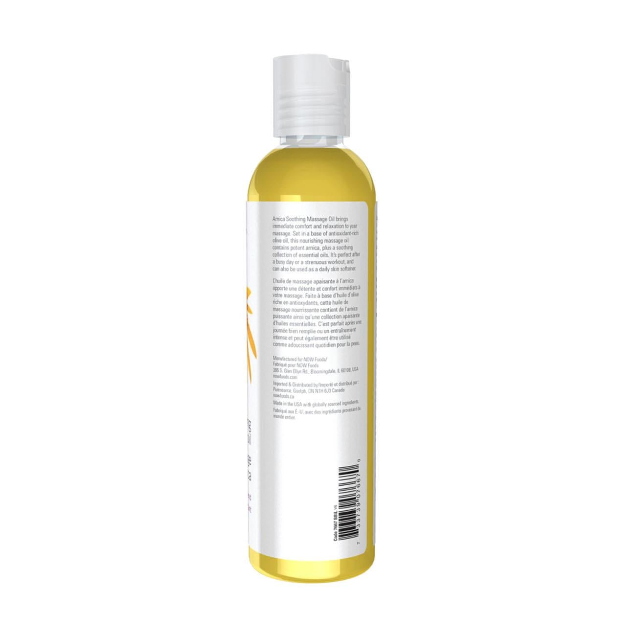 NOW Foods Arnica Soothing Massage Oil 237ml – Side 1 Label
