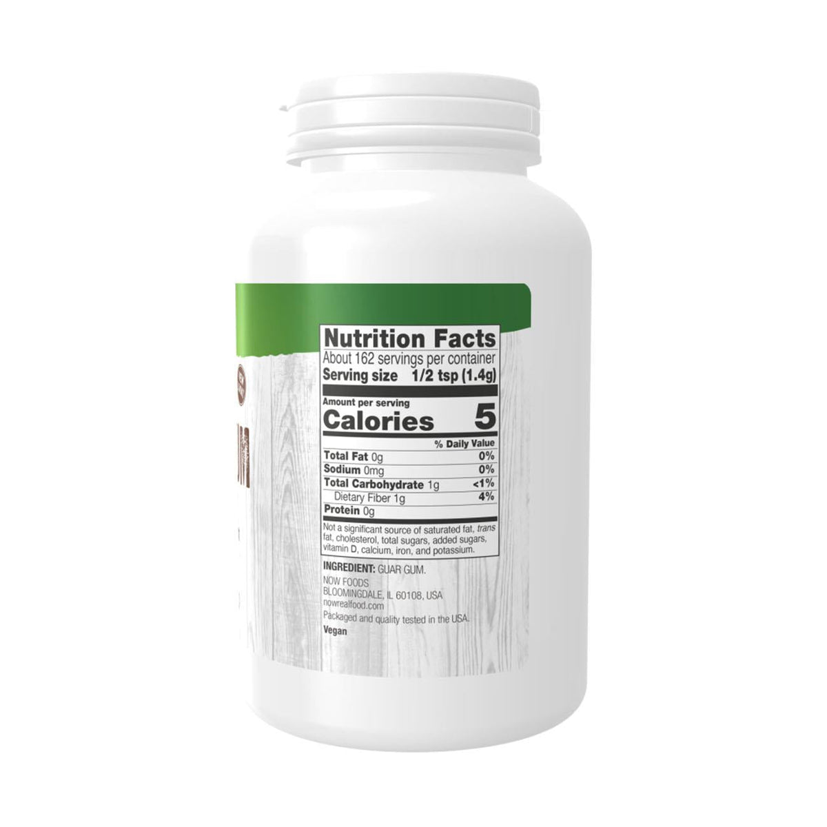 NOW Foods Guar Gum Powder 227g – Side 1 Packaging