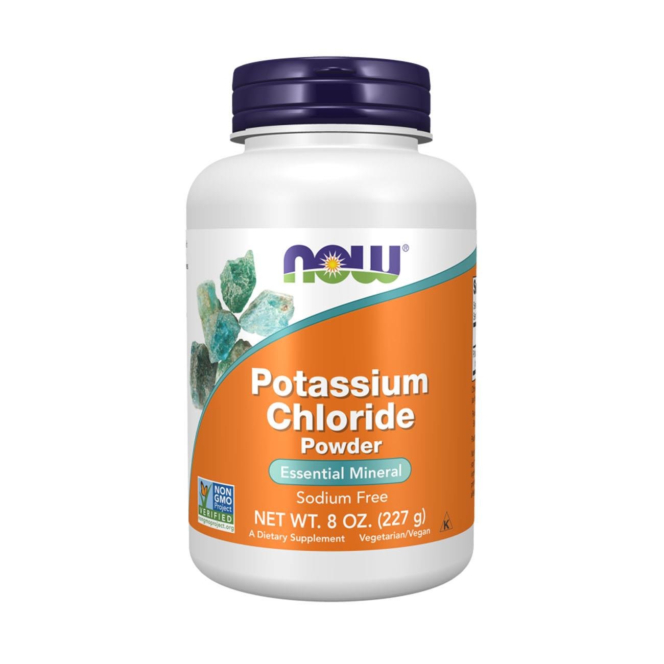 NOW Foods Potassium Chloride Powder 227g – Front Label