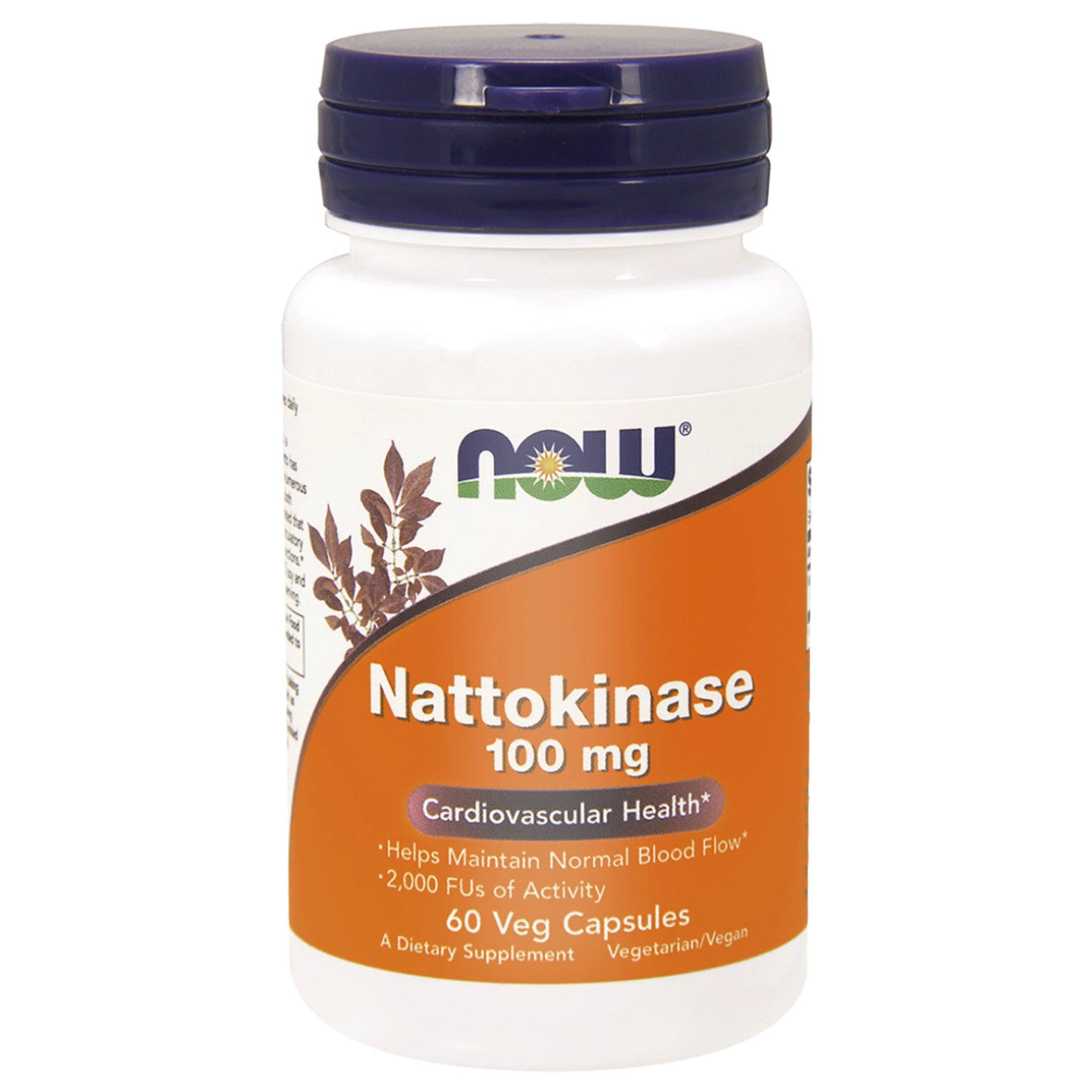 NOW Foods Nattokinase 100mg 60 Capsules — 2000 FU cardiovascular support