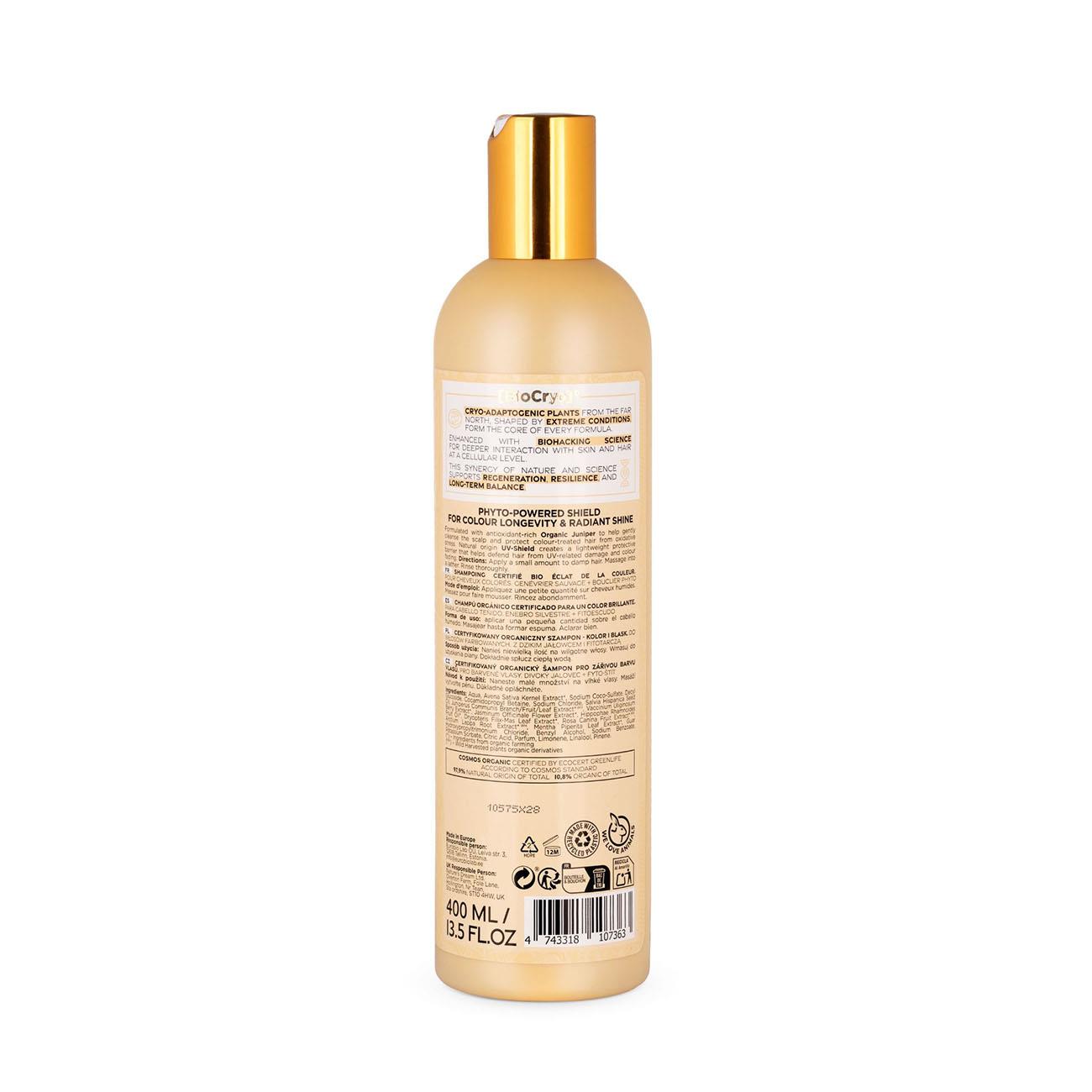 Natura Siberica Organic BioCryo Colour Gloss Shampoo 400m back packaging