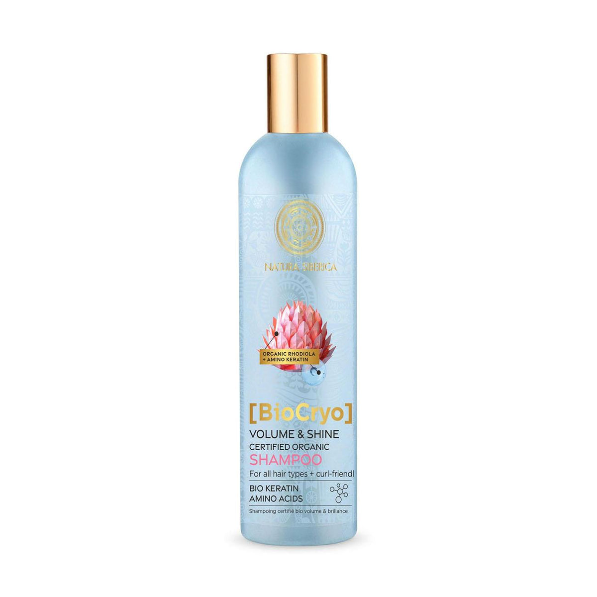 Natura Siberica Organic BioCryo Volume & Shine All Hair Type Shampoo 400ml front packaging