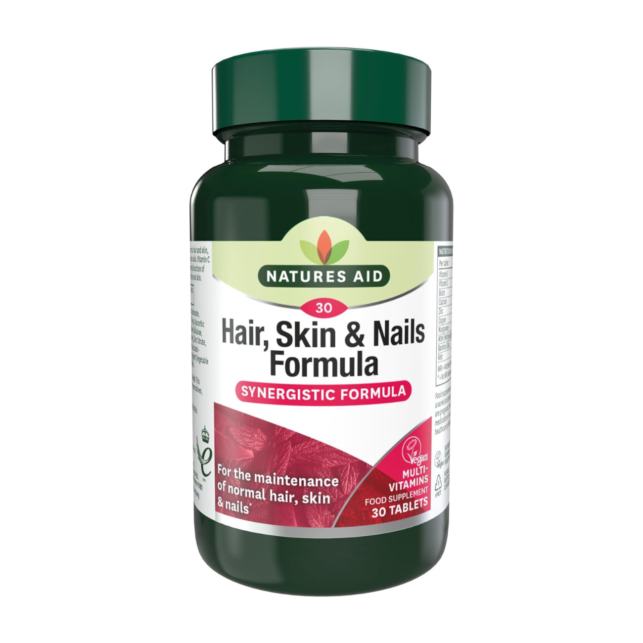 Nature's Aid Hair, Skin and Nails Formula 30 Tablets front packaging