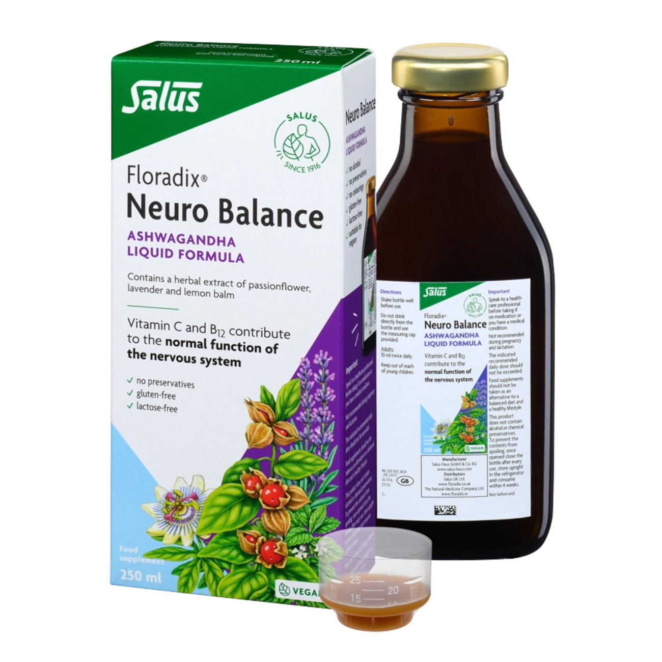 Floradix Neuro Balance Liquid Formula 250ml new packaging