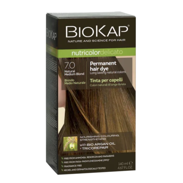 Medium Blond 7.0 Rapid Permanent Hair Dye 140ml