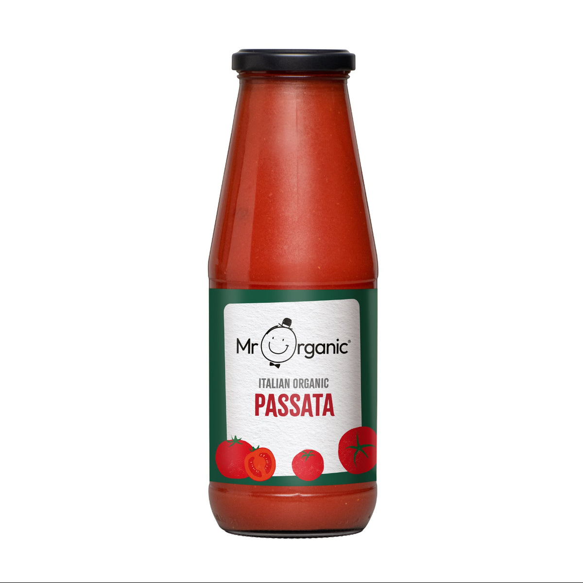 Mr Organic Italian Passata Jar 400g front packaging
