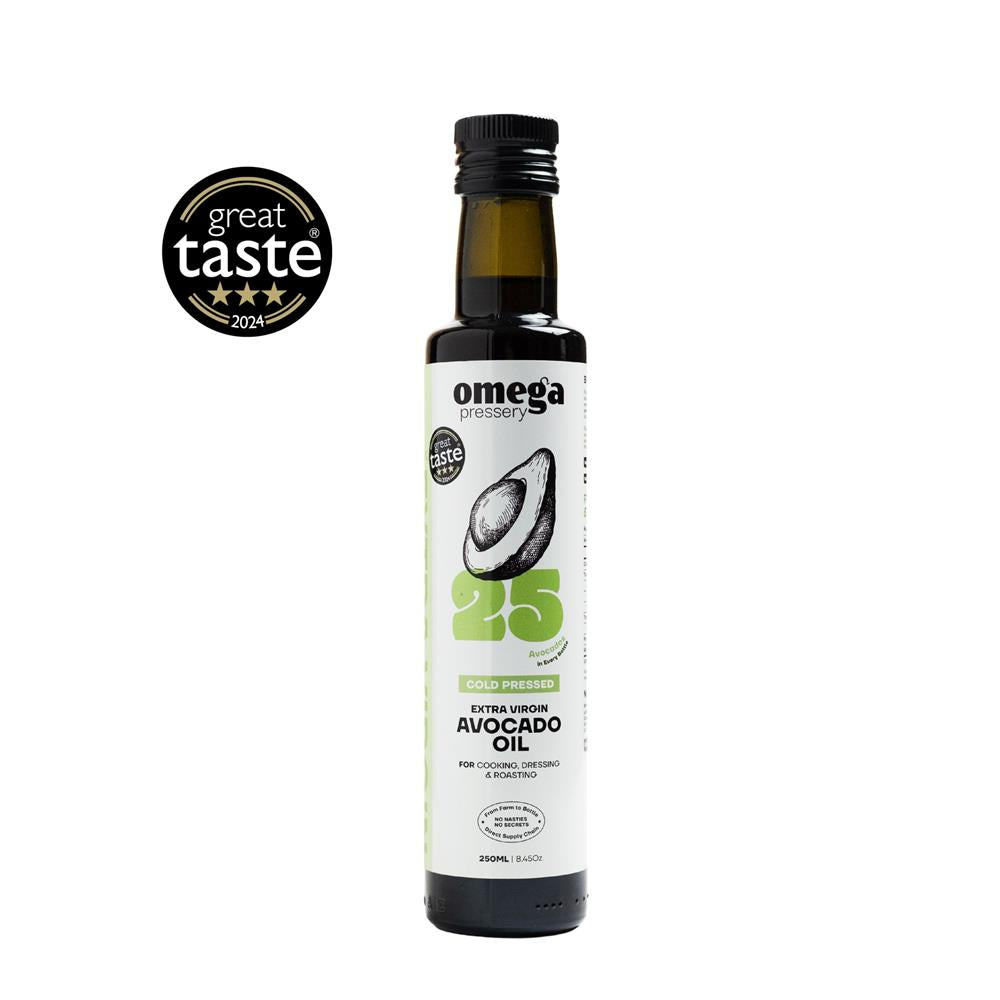 Avocado Oil Cold Pressed Extra Virgin 250ml by Omega Pressery