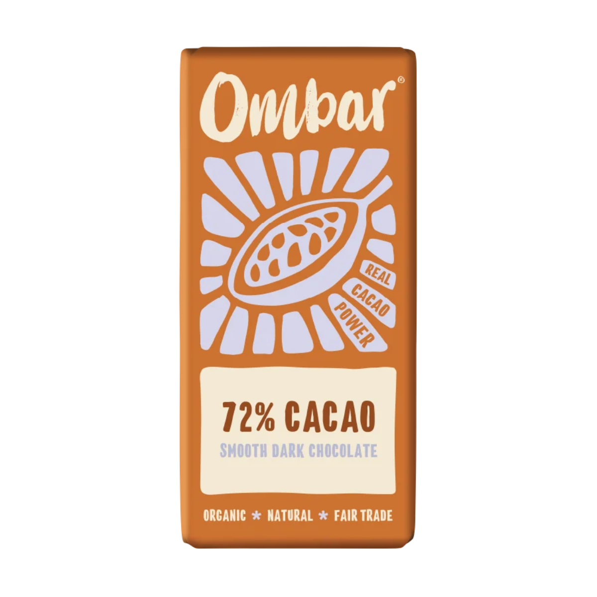  Ombar 72% Cacao Chocolate Bar 35g/70g  front packaging 