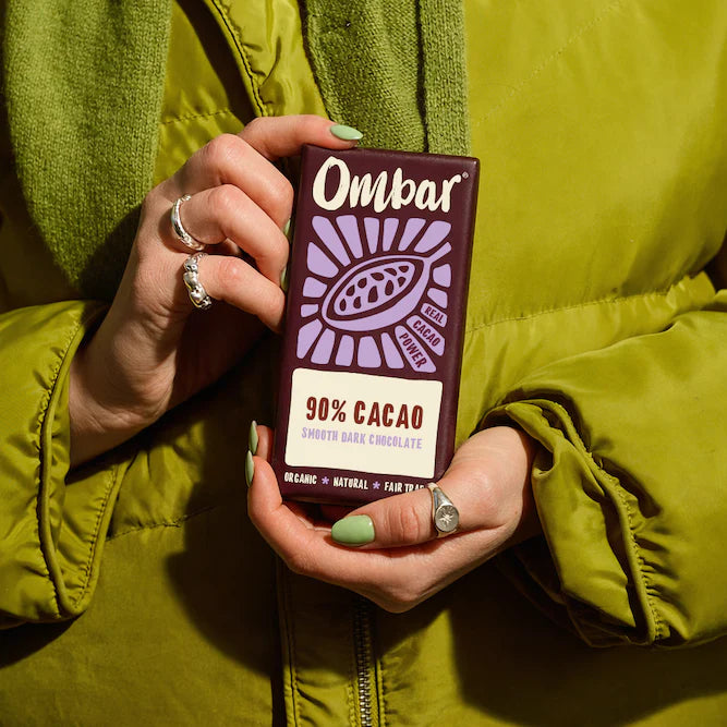 Ombar 90% Cacao Chocolate Bar 35g lifestyle image