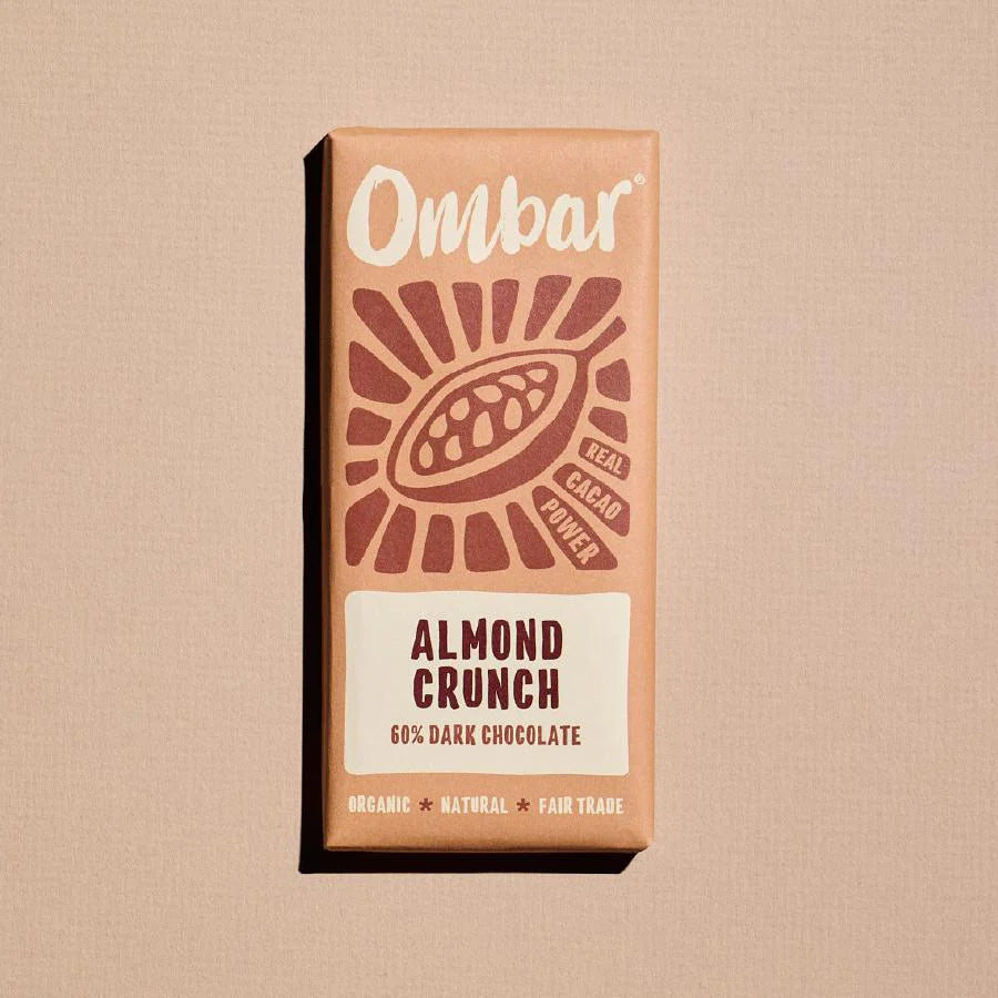 Ombar Coco Almond 60% Cacao Chocolate Bar 70g lifestyle image