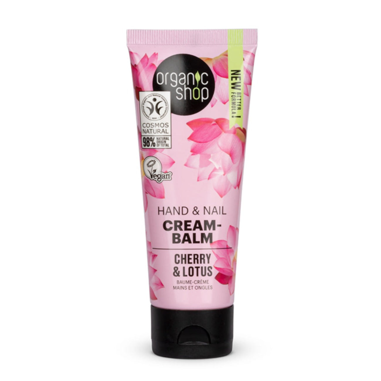 Organic Shop Hand & Nail Cream-Balm Cherry & Lotus 75ml