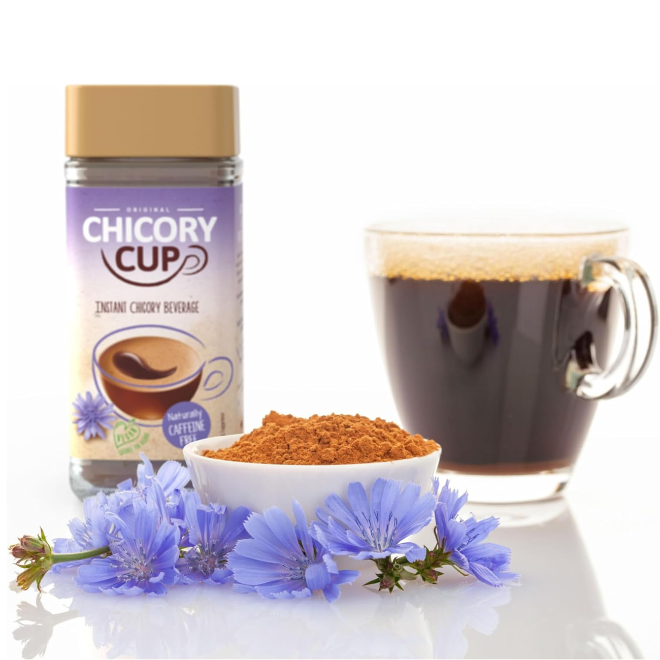 Barleycup Organic Chicory Cup 100g with actual product