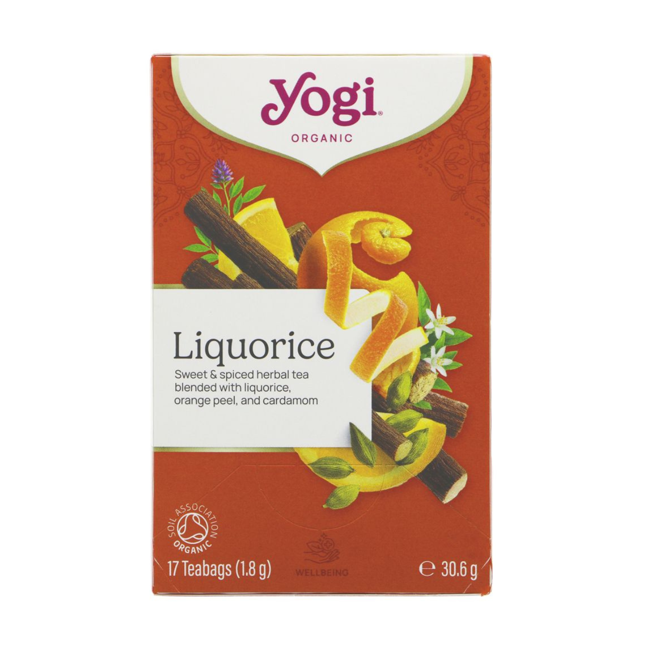 Yogi Tea Organic Liquorice Spice Tea 17 Bags front packaging