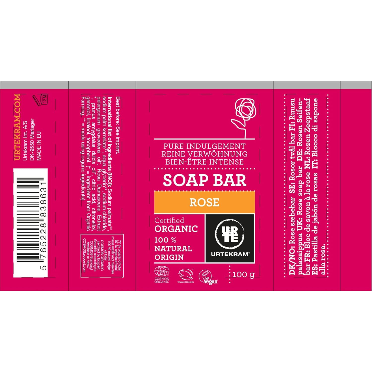 Organic Rose Soap 100g old packaging