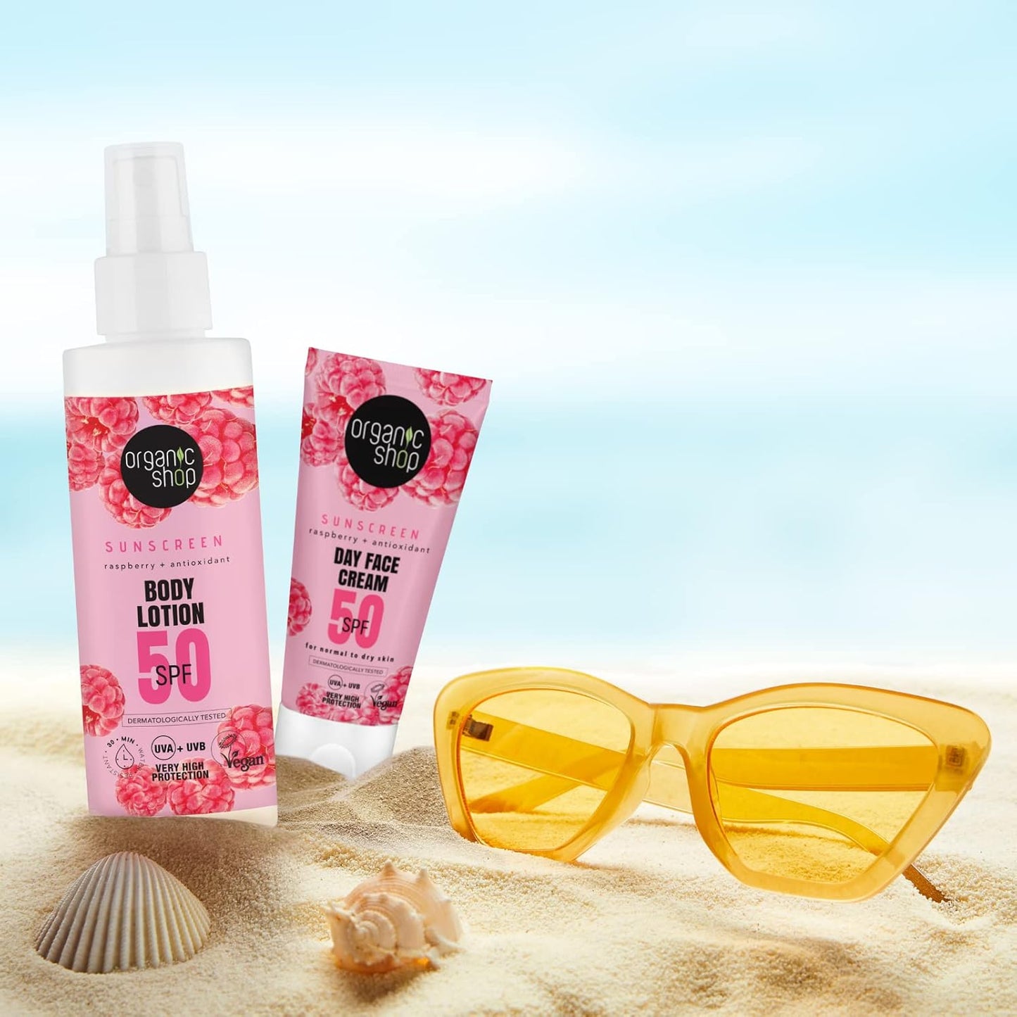 Organic Shop 50 SPF Sunscreen Body Lotion 150ml lifestyle image 4