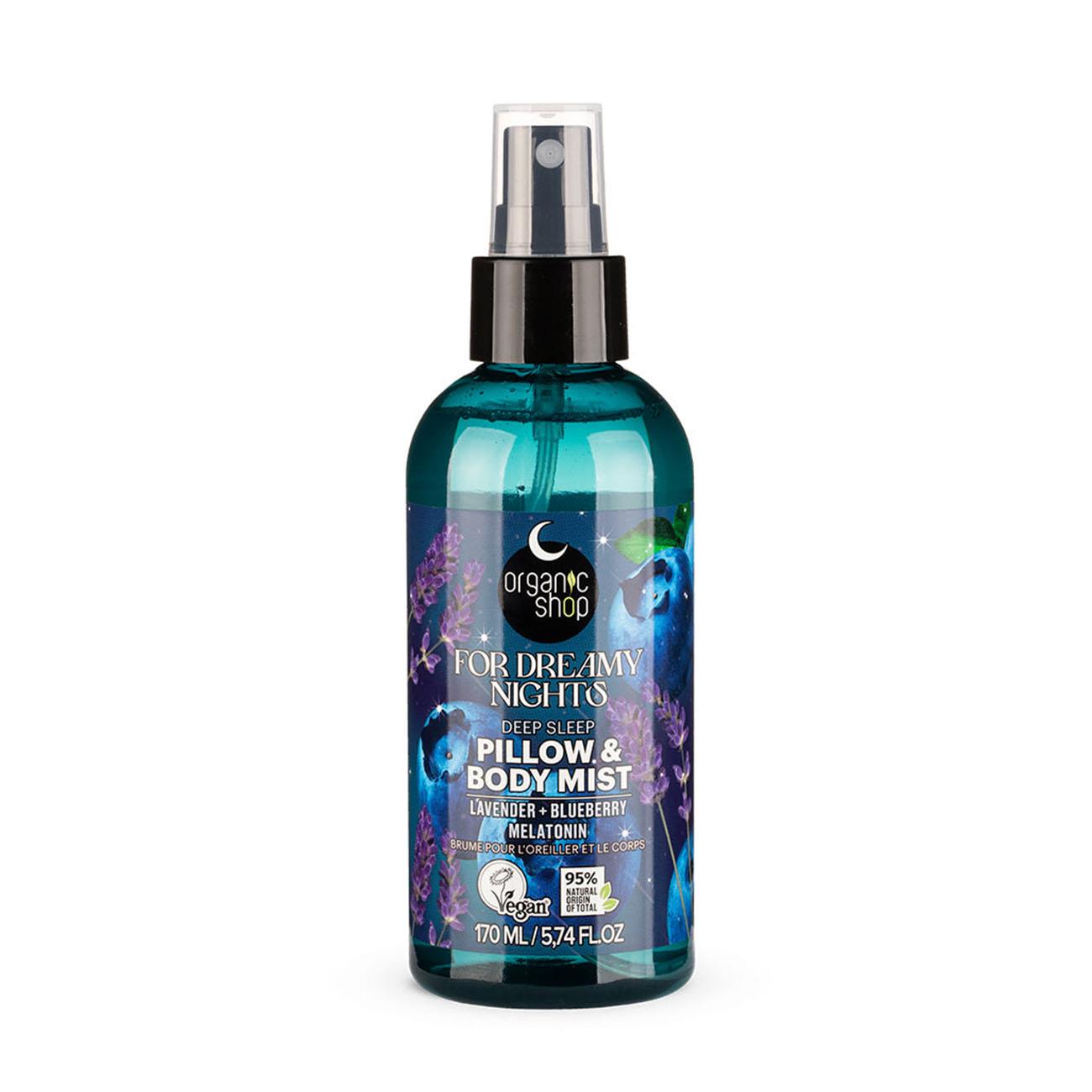 Organic Shop Sleeping Deep Pillow And Body Mist For Dreamy Nights 170ml front packaging