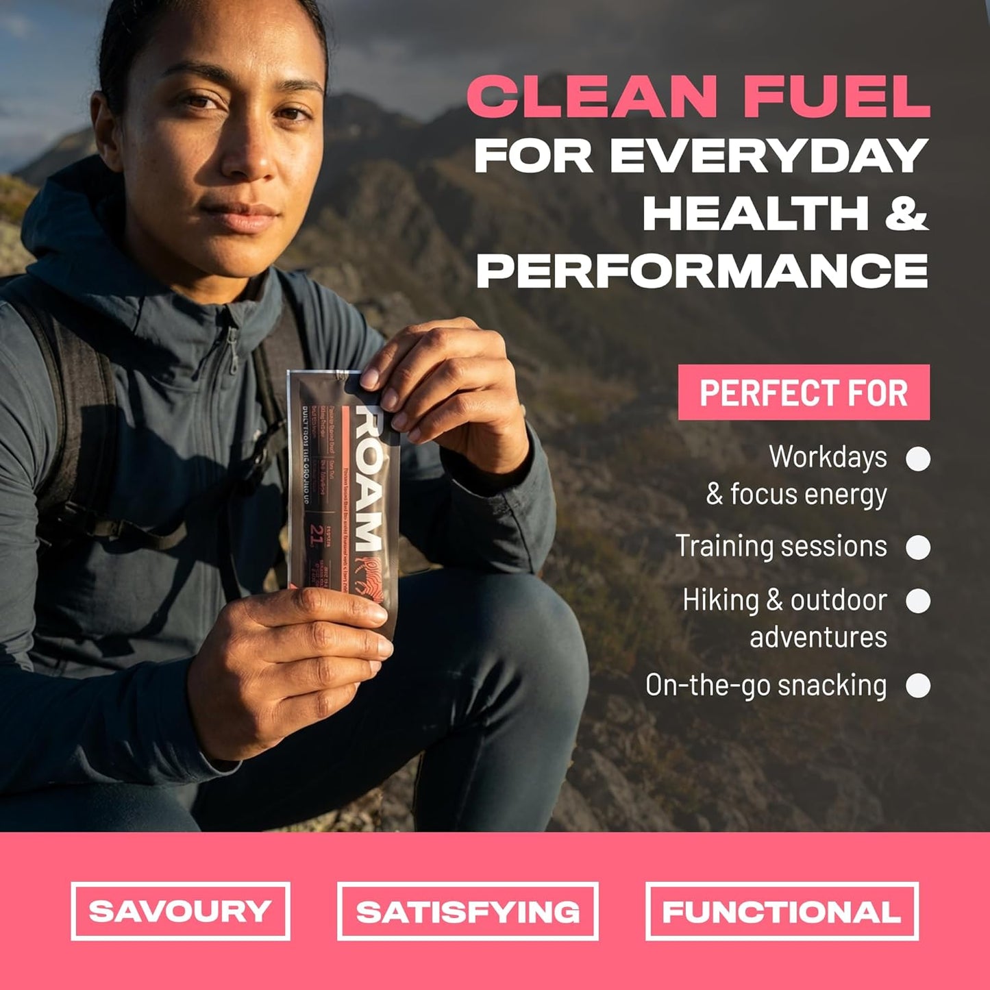 Roam Beef Bar Jalapeño Chilli 45g for everyday health and performance