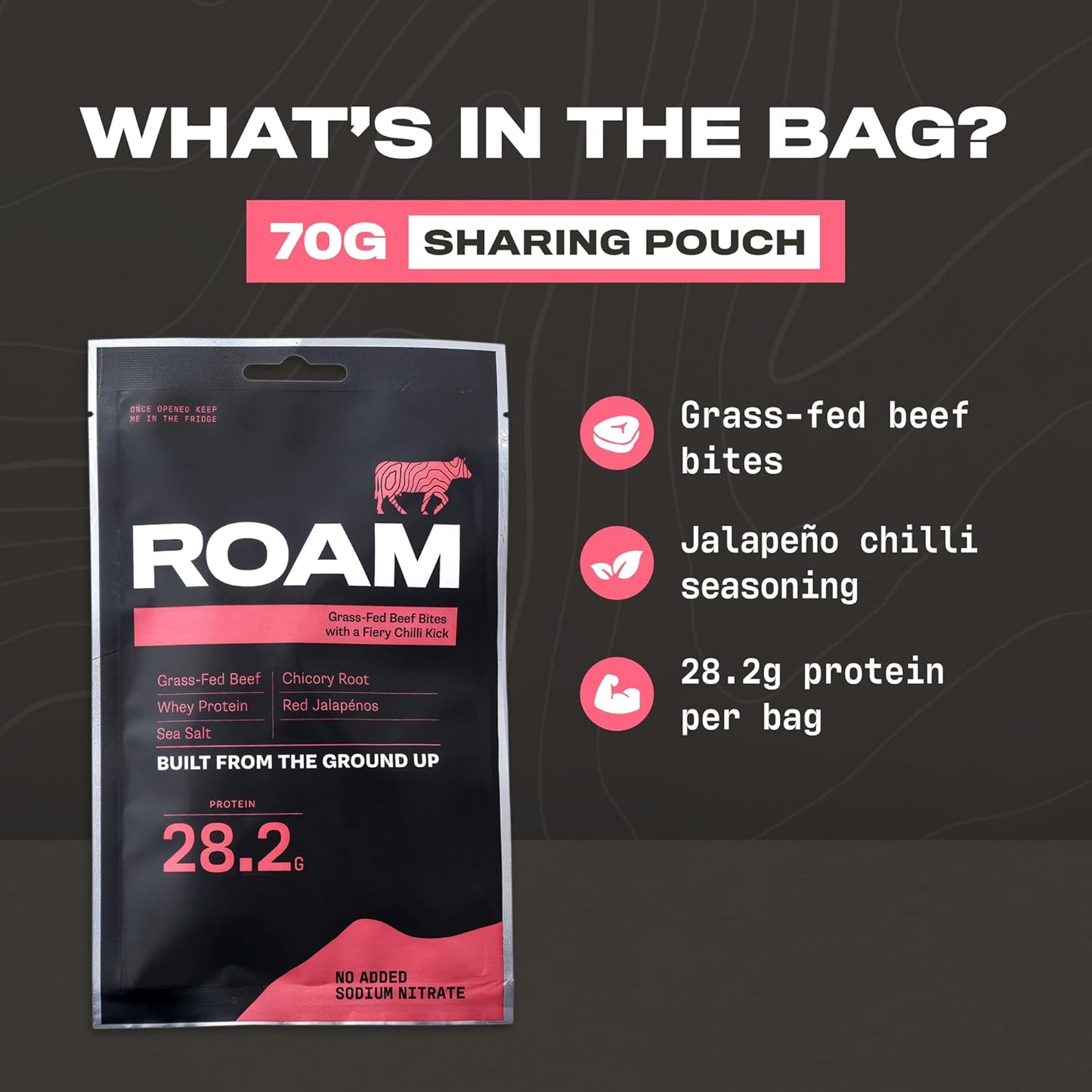 Roam Beef Bites Jalapeño Chilli 70g more details