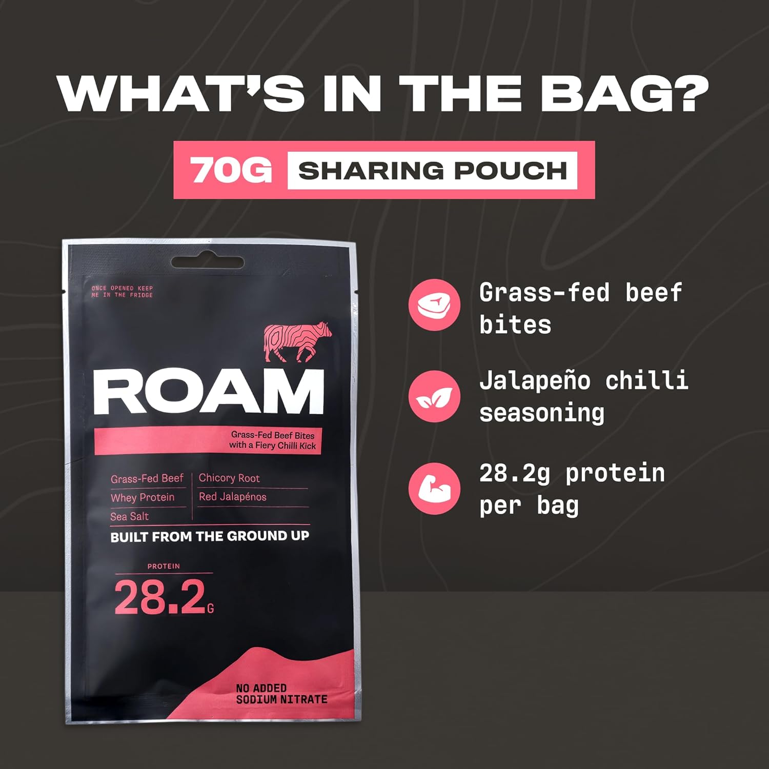 Roam Beef Bites Jalapeño Chilli 70g more details