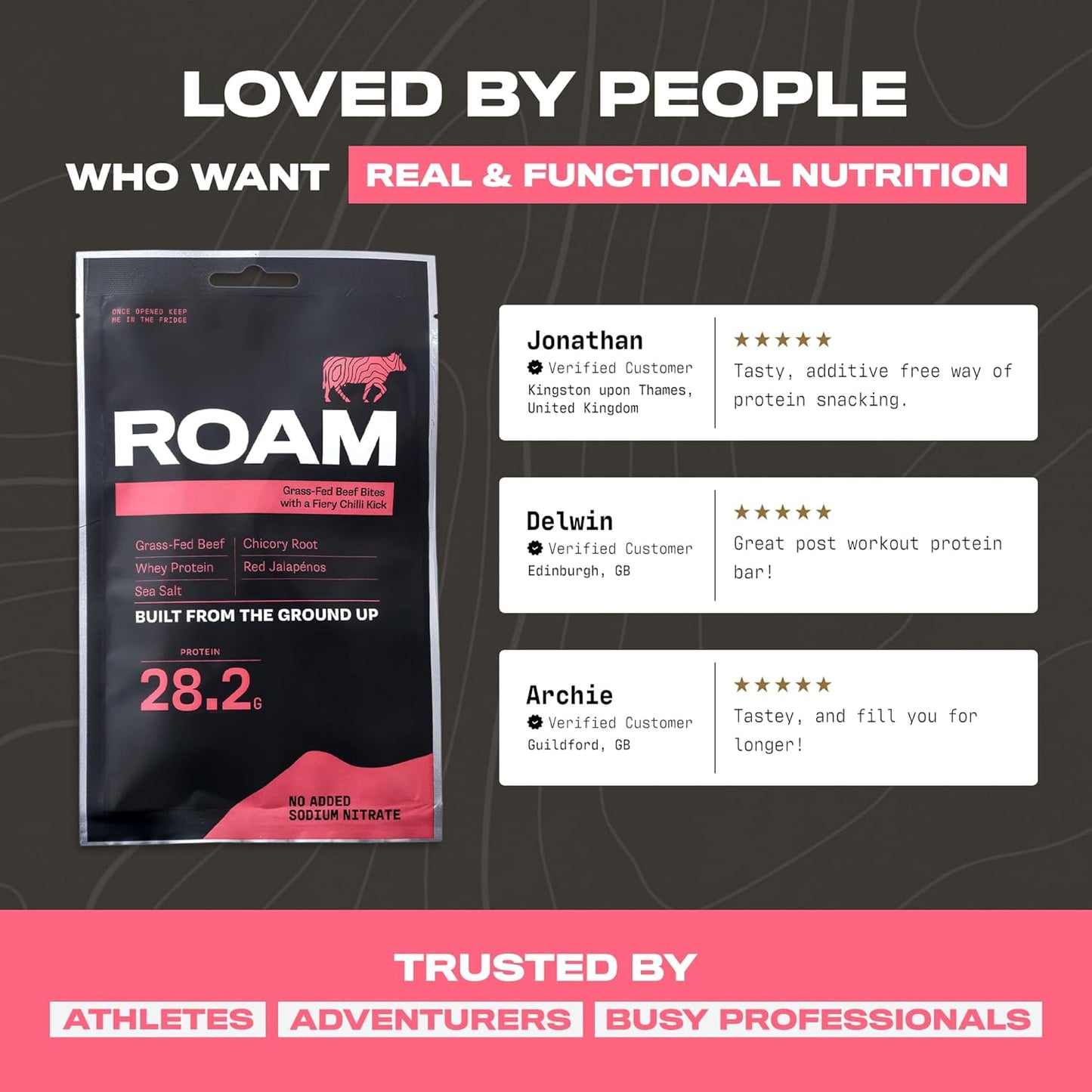 Roam Beef Bites Jalapeño Chilli 70g reviews