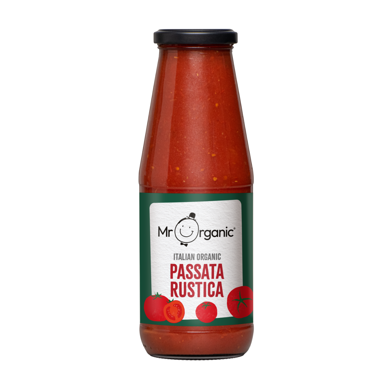 Mr Organic Rustica Italian Passata Jar 690g front packaging