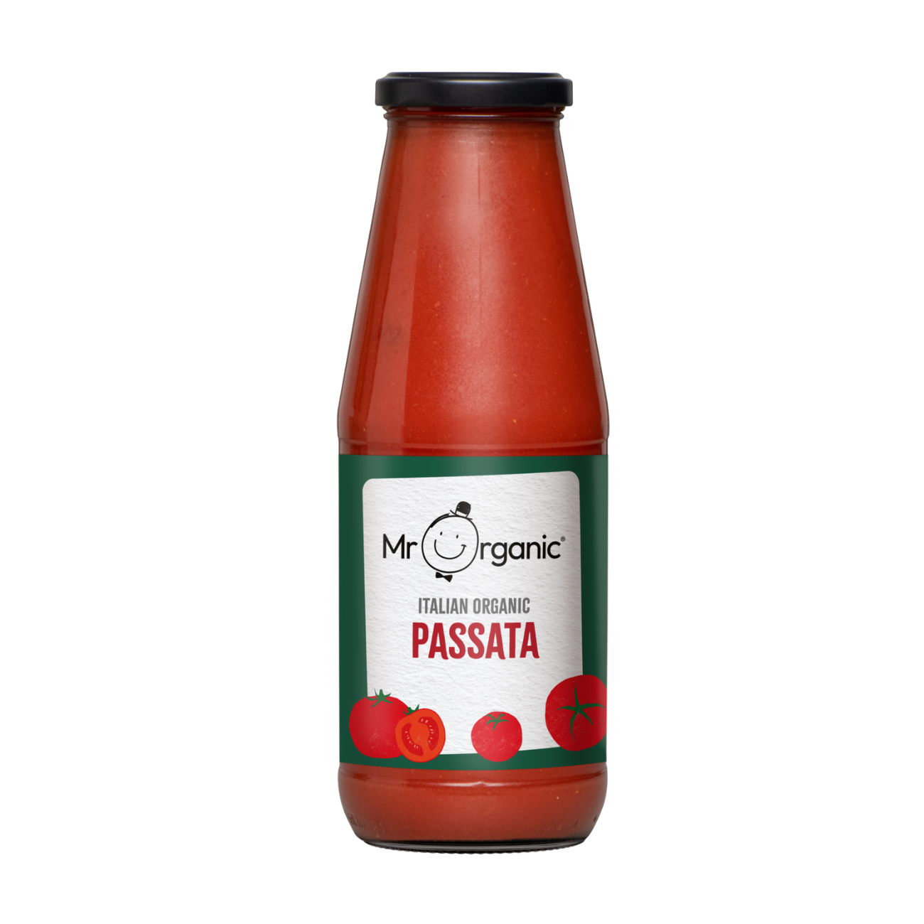 Mr Organic Italian Passata Jar 690g front packaging