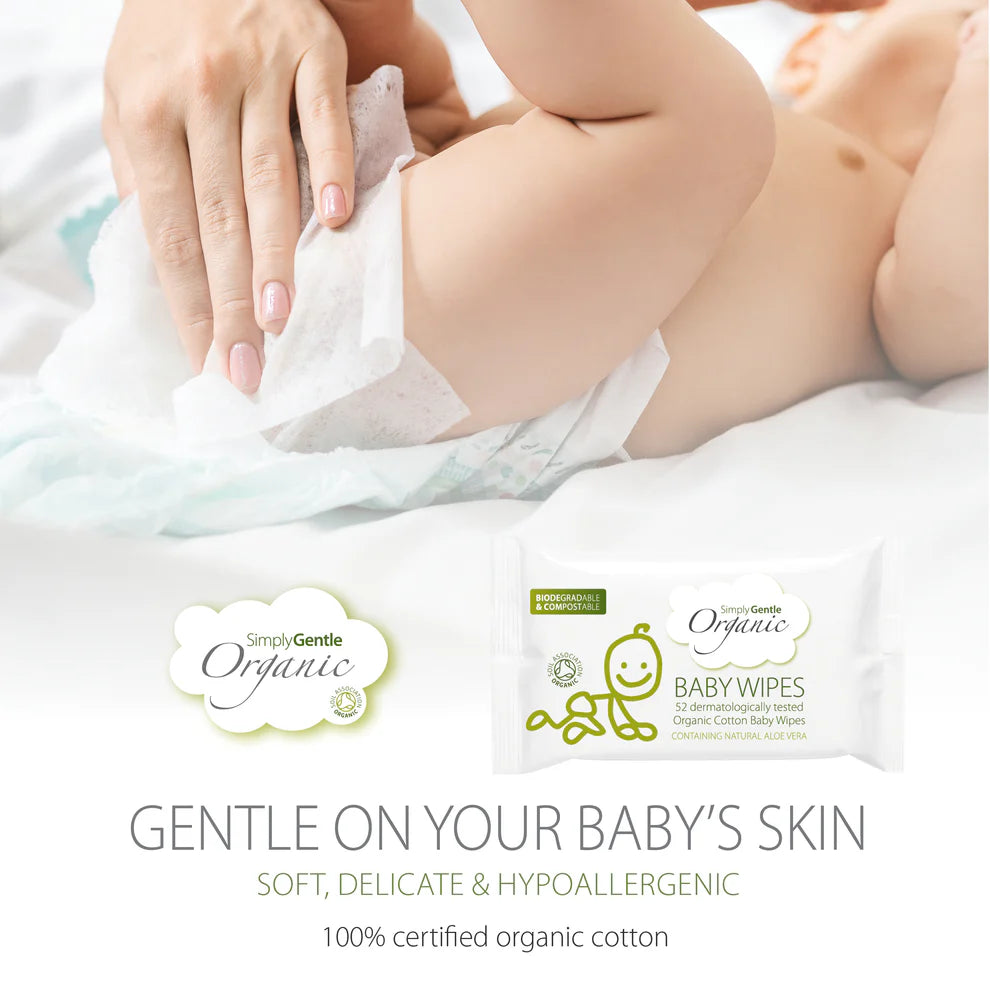 Organic Baby Wipes 52's