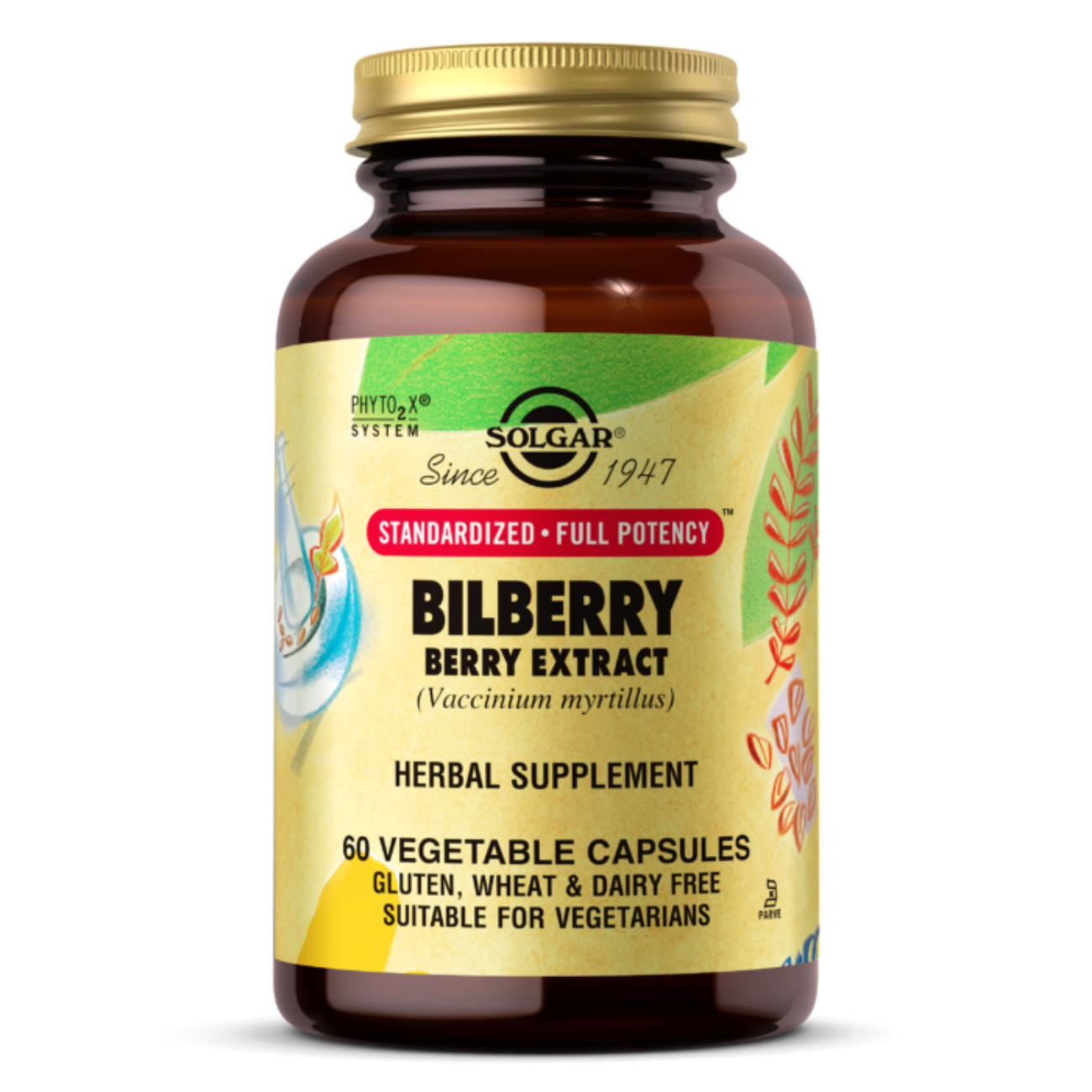 Bilberry Berry Extract with Blueberry - 60 Vegetable Capsules