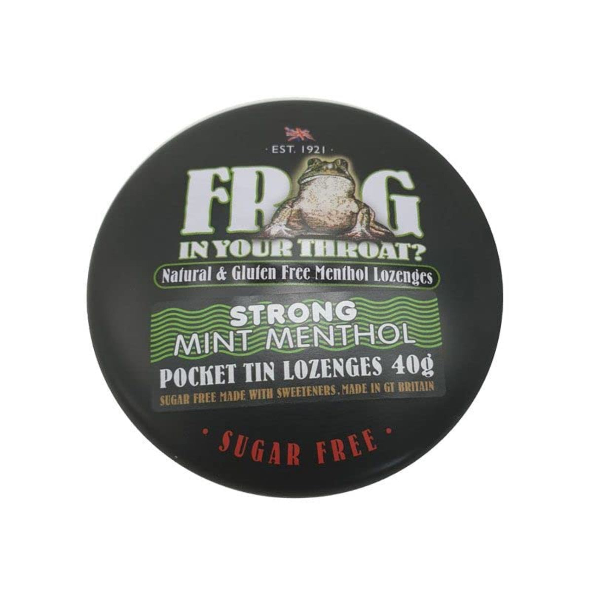 Simpkins Frog In Your Throat Lozenges Mint Menthol 40g front packaging