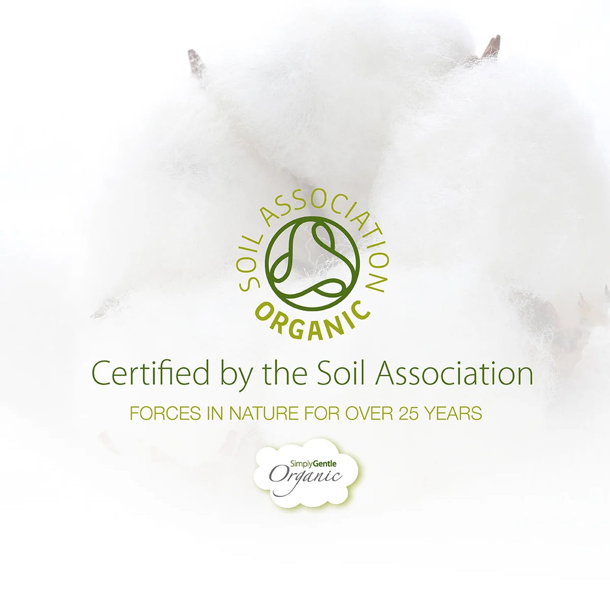 Simply Gentle Organic Baby Wipes 52's certified by the Soil Association