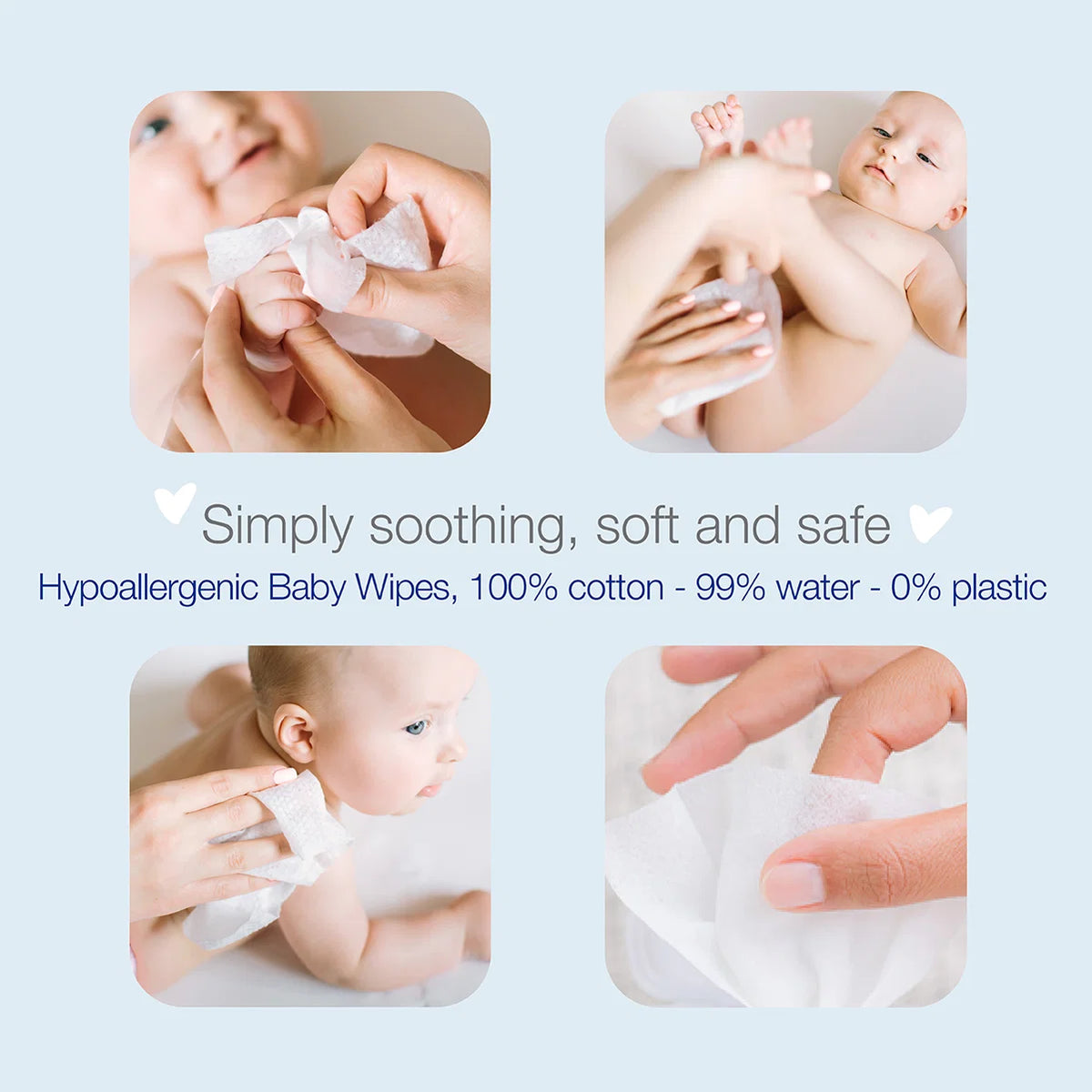 Simply Gentle Organic Baby Wipes 52's simply soothing, soft and safe