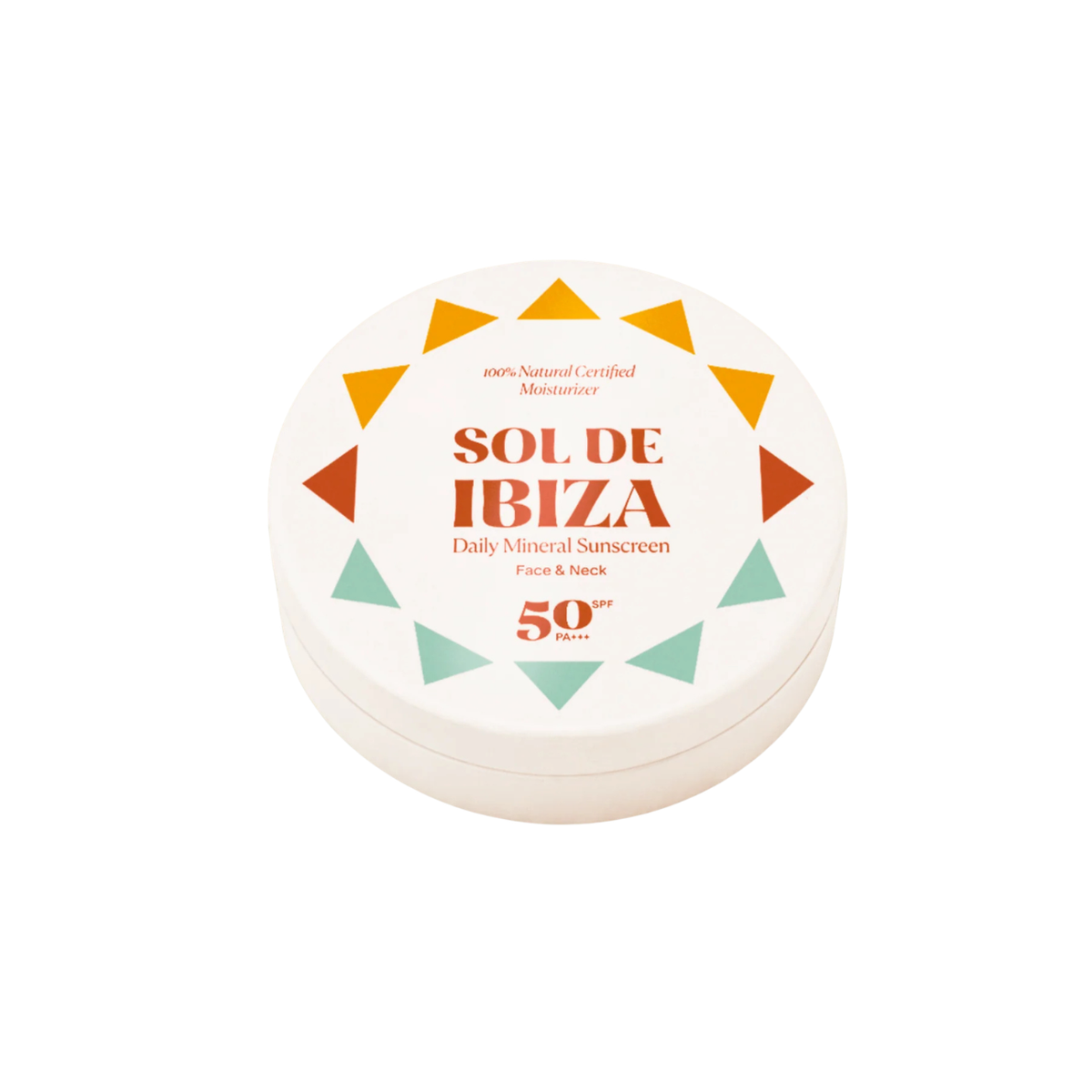Sol De Ibiza Face & Neck Mineral Sunscreen SPF50 front packaging 