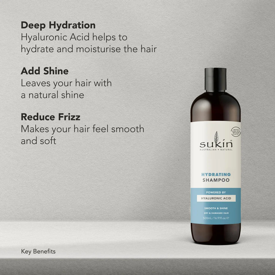 Sukin Hydrating Shampoo 500ml key benefits