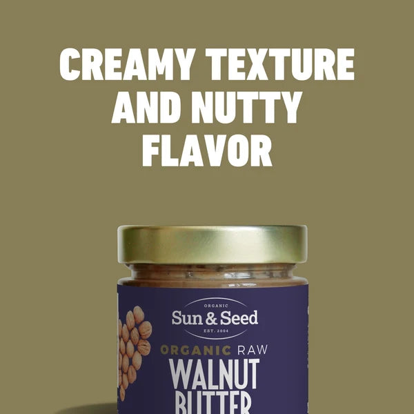 Sun & Seed Raw Organic Walnut Butter 200g Creamy Texture and Nutty Flavor