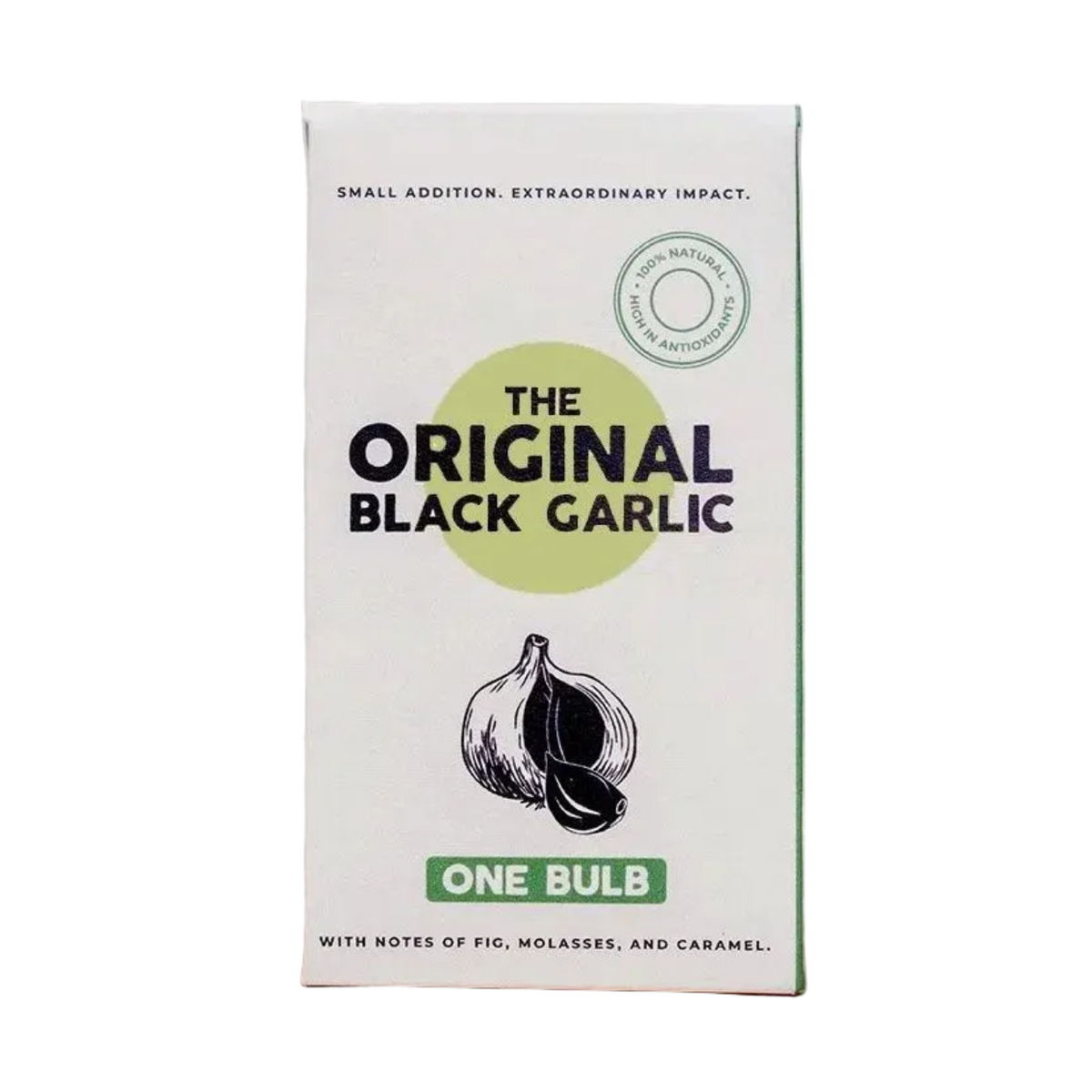 The Original Black Garlic Black Garlic 1 Bulb 1 Box front packaging