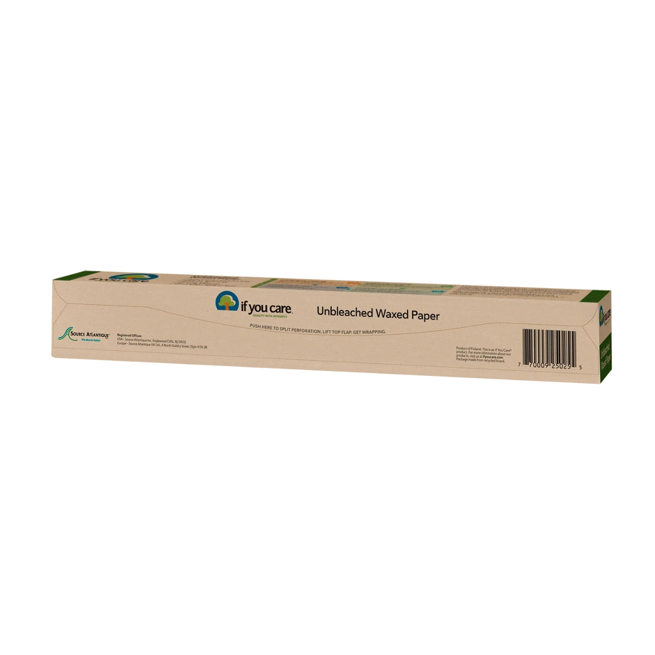 If You Care Unbleached Wax Paper 2.3m Roll back packaging