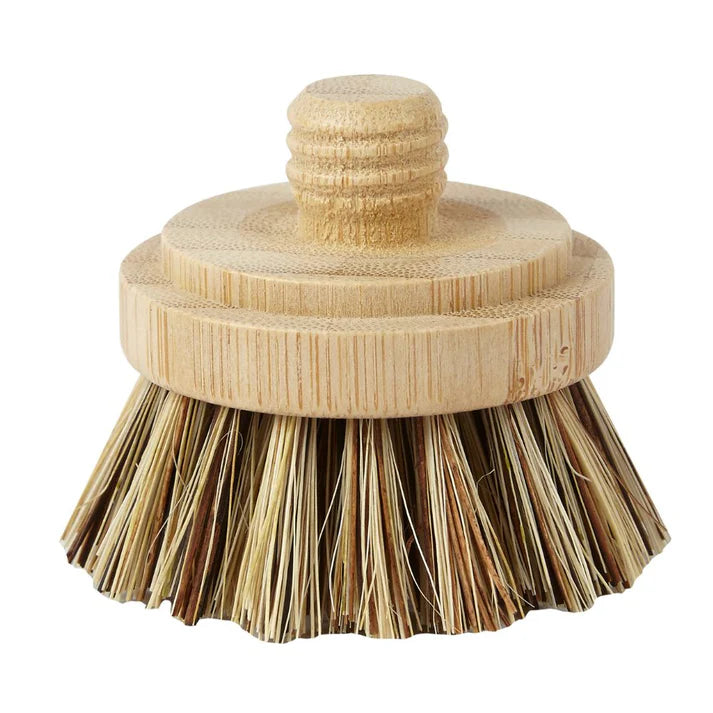 Modular Bamboo Dish Brush/Replacement Head — Sisal & Coconut Bristles