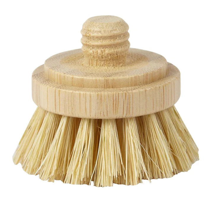Modular Bamboo Dish Brush/Replacement Head — Sisal & Coconut Bristles