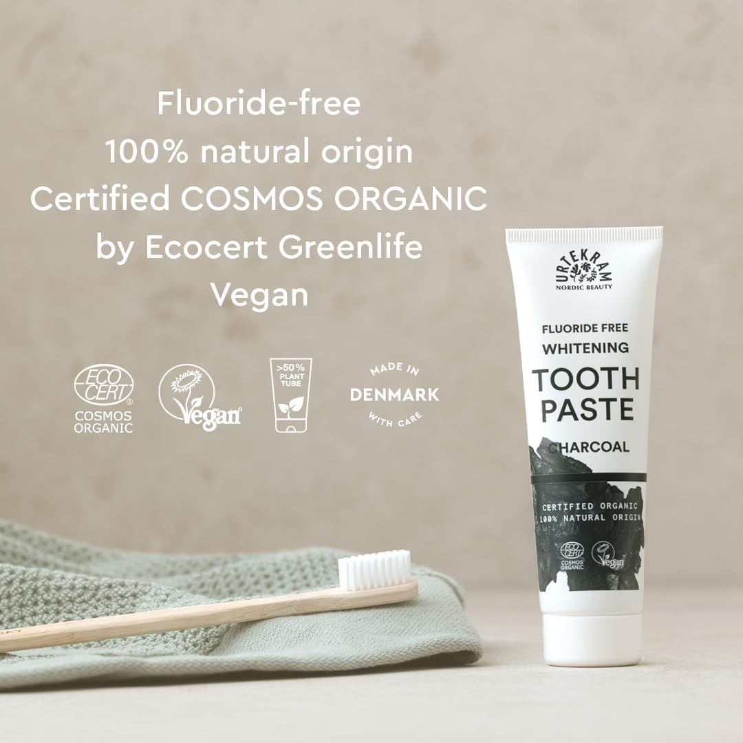 Urtekram Charcoal Whitening Toothpaste 75ml lifestyle image 3