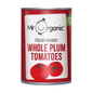 Mr Organic Whole Plum Tomato Tin 400g front packaging