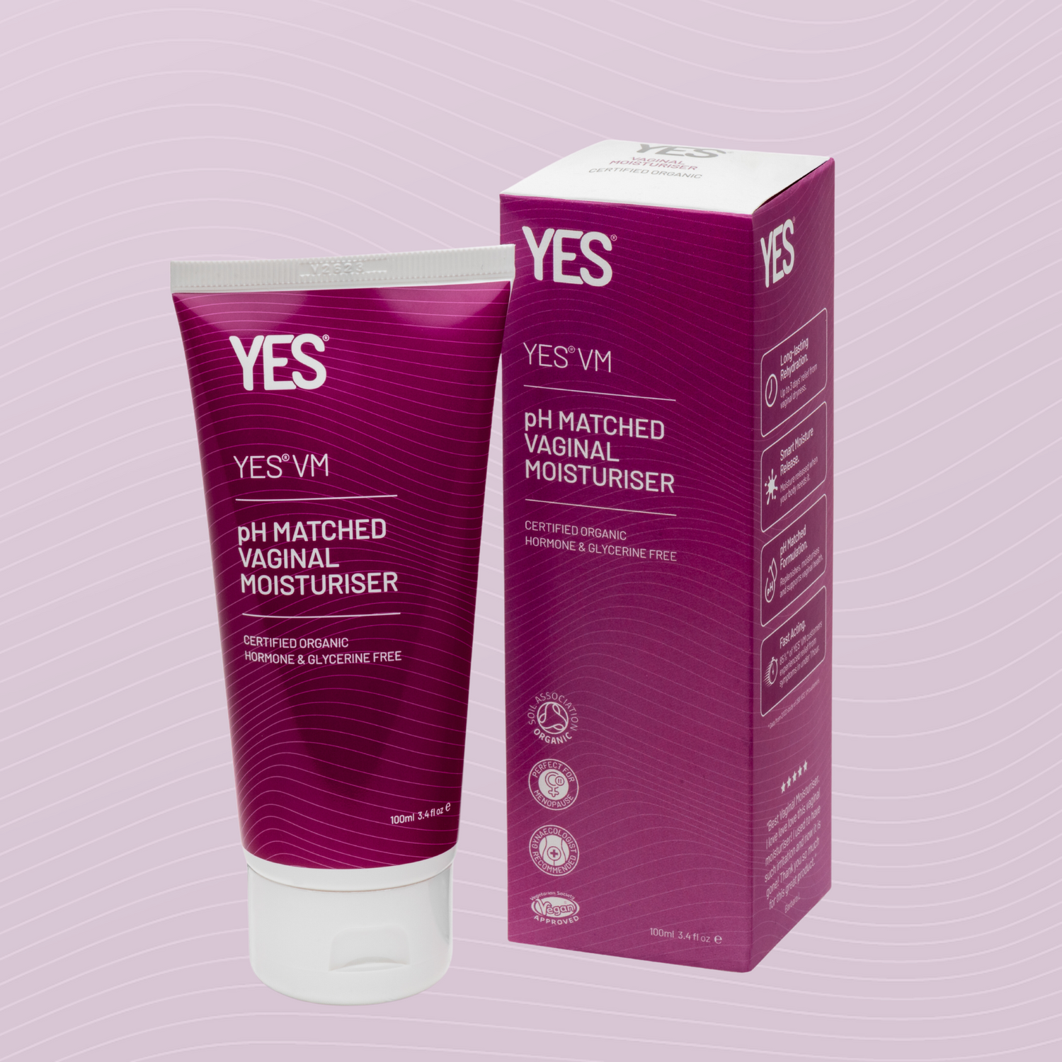 YES VM Vaginal Moisturiser 100ml tube and carton