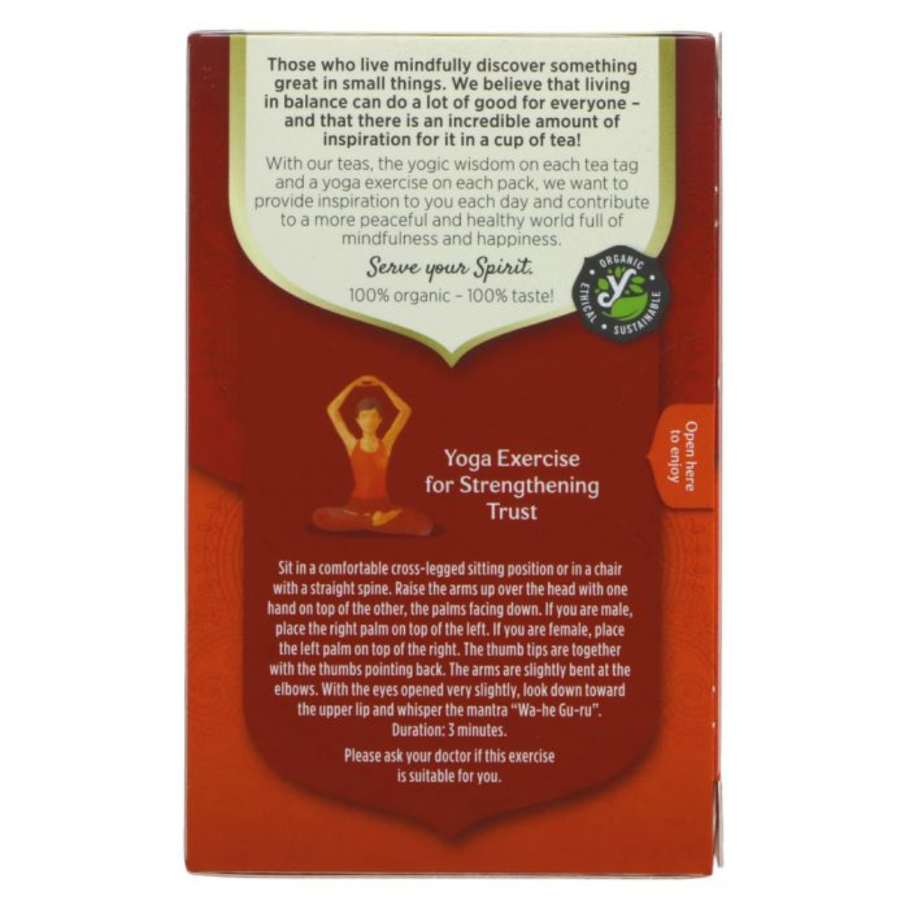 Yogi Tea Organic Bedtime Rooibos Vanilla Herbal Tea 17 Bags side image 3