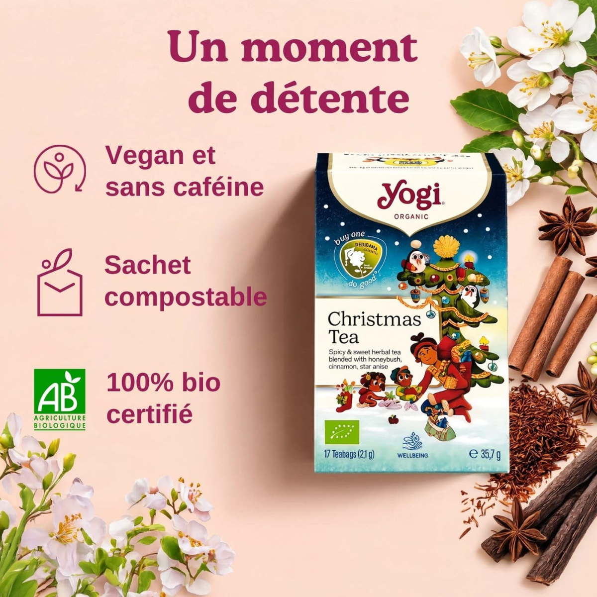 Yogi Tea Organic Christmas Tea 17bag lifestyle image 2