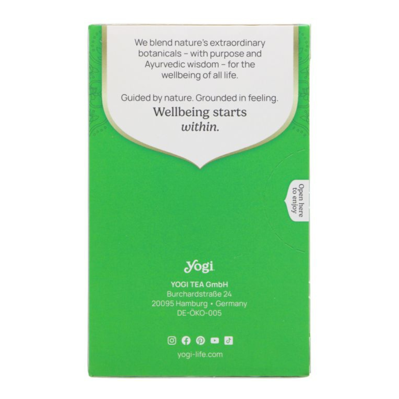 Yogi Tea Organic Energy Green Tea 17 Bags side image 2