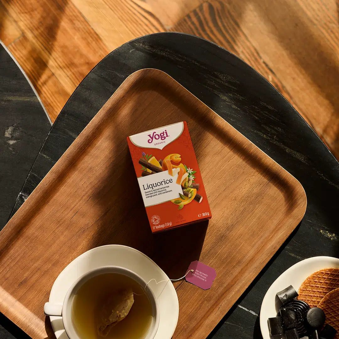 Yogi Tea Organic Liquorice Spice Tea 17 Bags side 2 lifestyle image