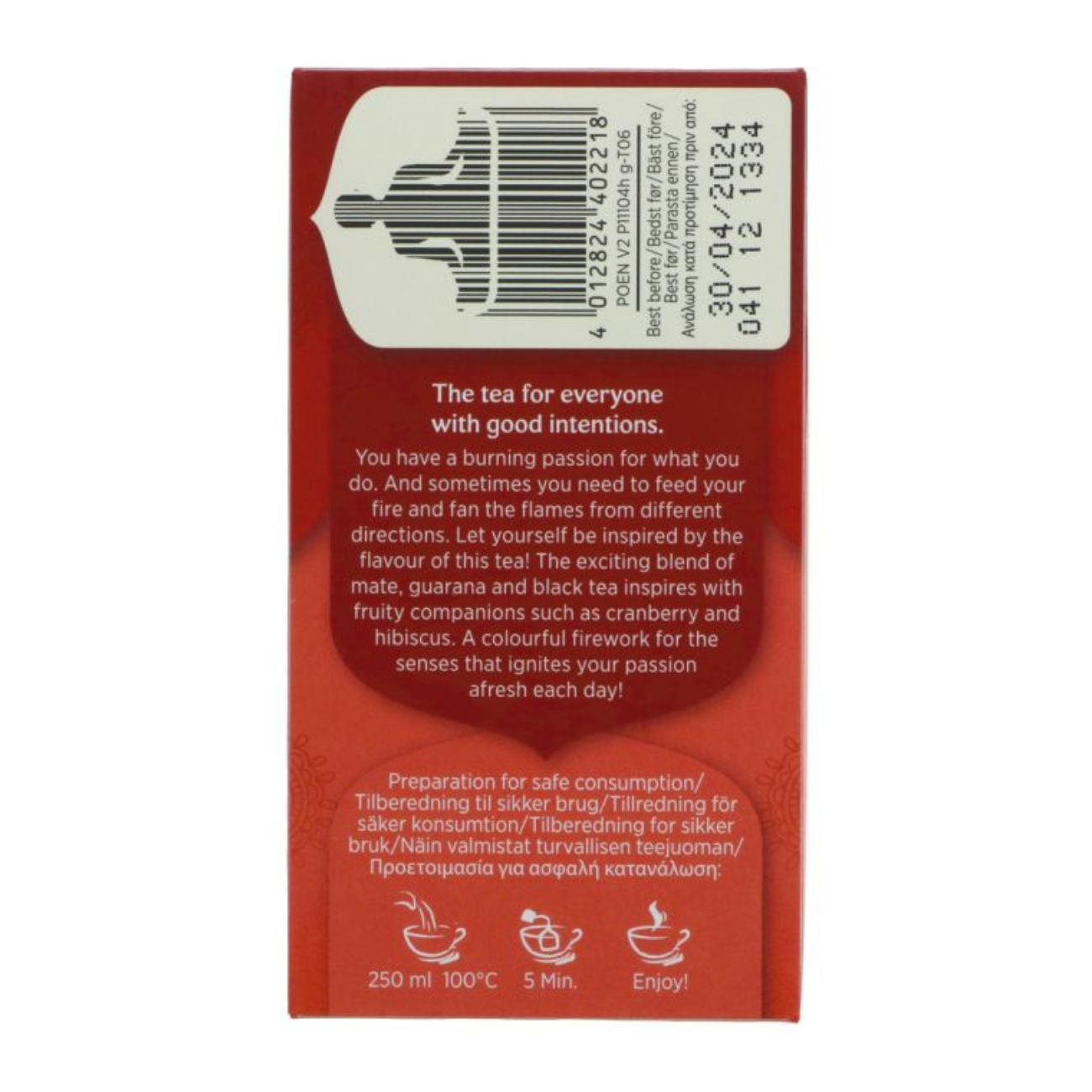 Yogi Tea Organic Positive Energy Cranberry Hibiscus Black Tea 17 Bags side image 3
