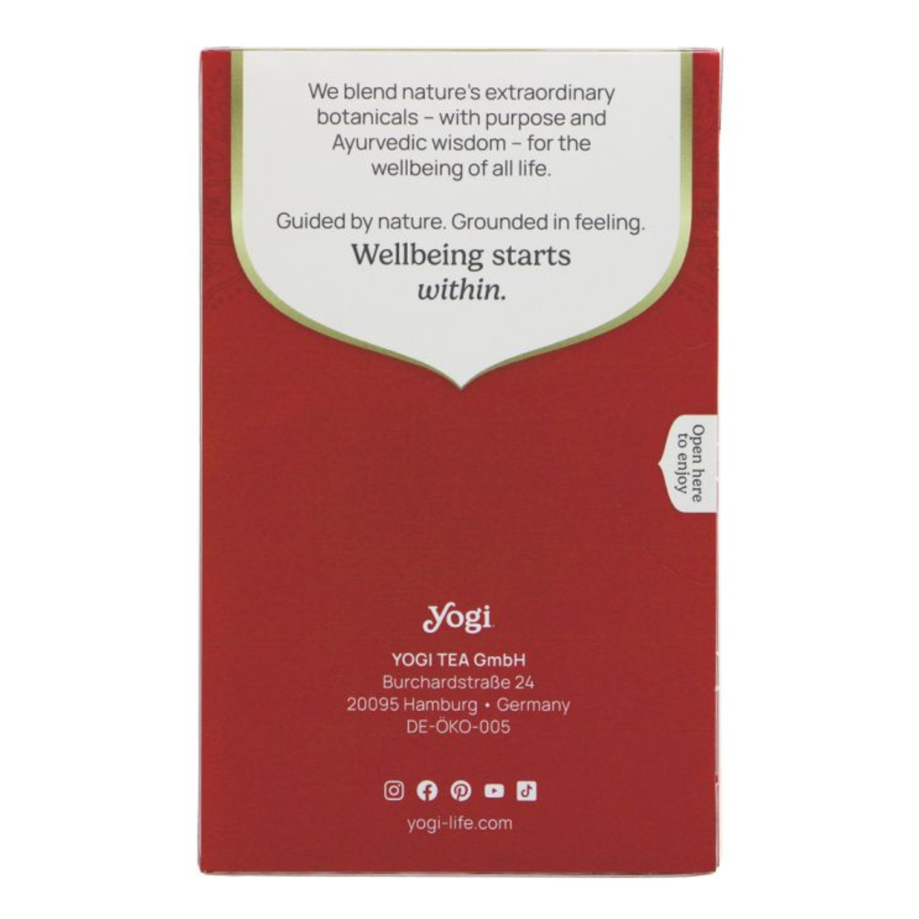 Yogi Tea Organic Rose Herbal Tea 17 Bags side image